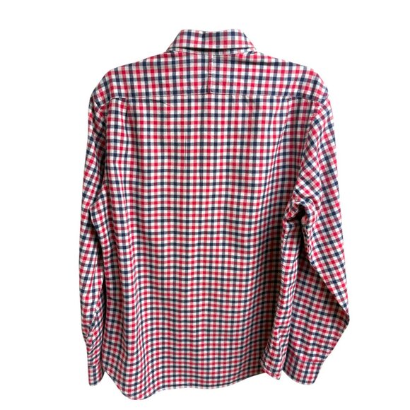 Retro J Crew Gingham‎ Check Cotton  LS Button Down Mid Weight Shirt - Picture 6 of 8